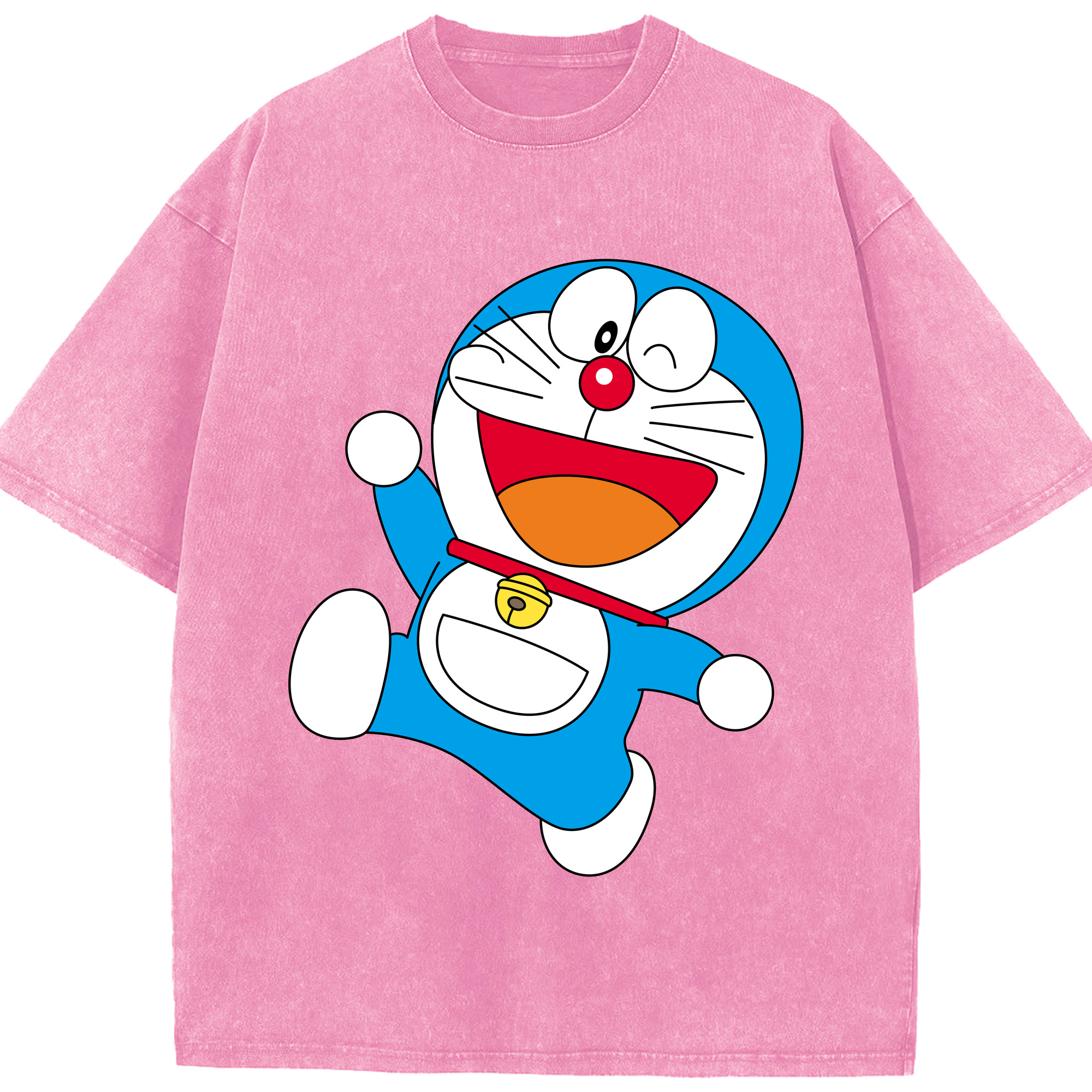 （画像用） ドラえもん Doraemon 綿100% ヴィンテージ風 半袖Tシャツ（フロントプリント）